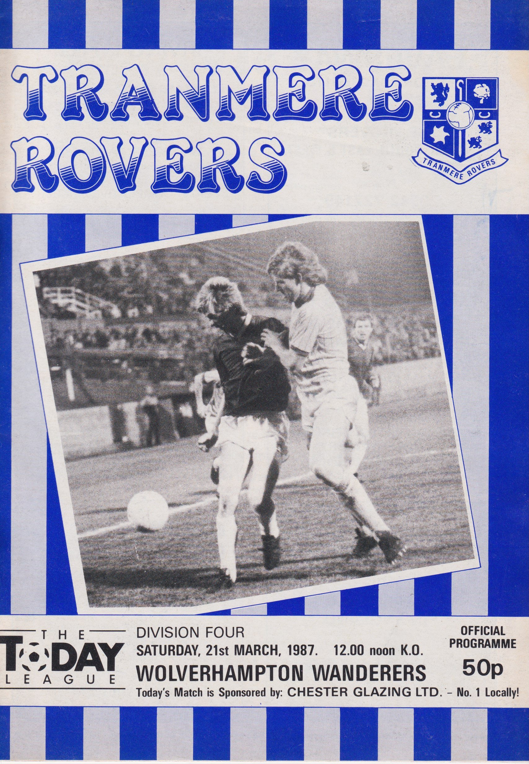 Tranmere Rovers v Wolverhampton Wanderers match programme